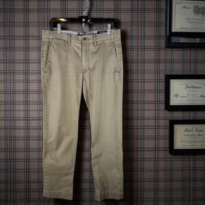 Polo Ralph Lauren Men's 32x30 Olive Army Green Stretch Straight Fit Chino Pants